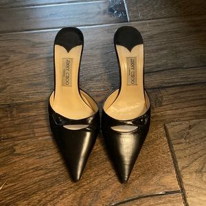 Jimmy Choo slip on kitten heels